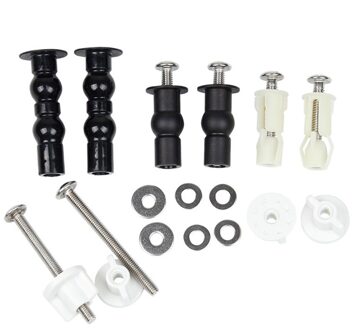 1/4Inch Toiletbril Scharnieren Kit Noten Schroeven Top Vaststelling Bottom Mount Universele Bouten Rvs Hardware Vervanging onderdelen