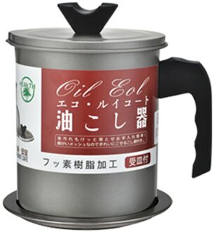 1.4Loil Pot Met Deksel Non-Sticky Hittebestendig Veilige Rvs Filter Olie Pot Base Duurzaam Separator pot Zeef Container