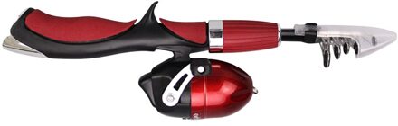 1.4M Carbon Hengel Superhard Boot Fly Lokken Hengel Met Reel Fishing Set Visgerei Staaf Combo Staaf vistuig rood met Reel
