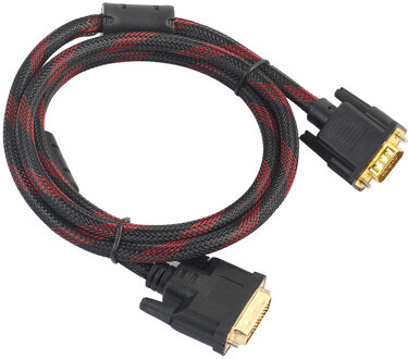 1.4m DVI Male naar VGA Male DVI-I Kabel 24 + 5 VGA Turn Kabel Connector Kabel naar DVI-I om VGA Video voor HDTV DVD Notebook
