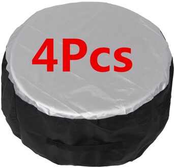 1/4Pc Universele 13-19Inch Auto Suv Tire Cover Case Reservewiel Wiel Tas Tyre Spare opslag Meters Tote Polyester Oxford Doek 4stk 80x47cm