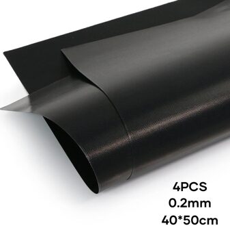 1/4Pcs Hittebestendig Barbecue Mat Kan Worden Gesneden Non Stick Oven Mat Huishoudelijke K9Store 4stk 0.2mm
