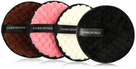 1/4Pcs Makeup Remover Pads Microfiber Herbruikbare Gezicht Handdoek Make-Up Doekjes Doek Wasbare Katoenen Pads Huid care Cleansing Bladerdeeg DH1262A4