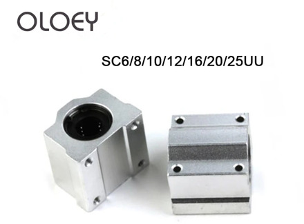 1-4pcs SC6UU SC8UU SC10UU SC12UU SC16UU SC20UU SC25UU SC30 Linear Motion Slide Block for Linear Shaft CNC Parts 3d Printer Parts