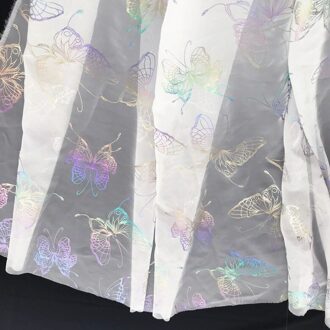 1.5*1 M Zwart Wit Kleurrijke Vlinder Bruids Jurk Applique Diy Hoofdtooi Sjaal Veil Geborduurde Lace Stof Patch Tafel cover