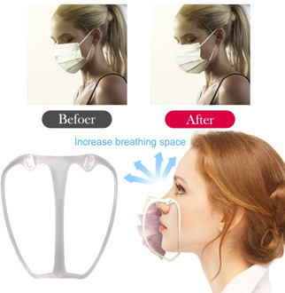 1/5/10/20 Mouth Mask Support Breathing Assist Help Mask Inner Cushion Bracket Food Grade Silicone Mask Holder Breathable Valve