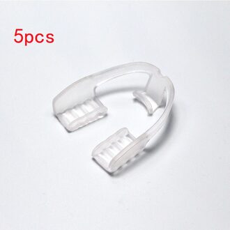 1/5/10Pcs Mond Guard Voorkomen Tanden Bruxisme Professionele Mond Guard Veiligheid Zacht Voedsel Tanden Guard Basketbal boksen 5stk