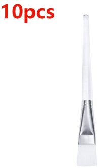 1/5/10Pcs Transparante Make-Up Borstel Glad Wol Plastic Handvat Masker Borstel Professionele Gezicht Make-Up tool Cosmetische 10stk