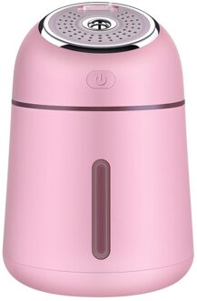 1.5-4W 4-In-1 USB Luchtbevochtiger Luchtreiniger Aroma Diffuser Mist Maker Met USB Fan & LED Nachtlampje Fit Voor Auto, thuis, Kantoor roze