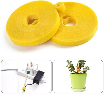 1.5*500Cm Plant Bandage Nylon Ultra-Dunne Plakken Kabel Management Glasvezel Haren Kabelbinder Tuingereedschap geel