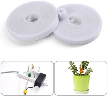 1.5*500Cm Plant Bandage Nylon Ultra-Dunne Plakken Kabel Management Glasvezel Haren Kabelbinder voor Planten wit