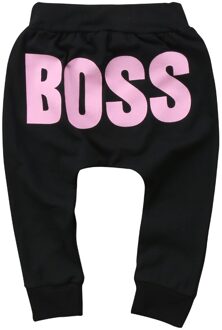 1-5 Jaar Herfst Schattige Kinderen Bodems Broek Baby Meisjes Brief Boss Katoen Jongens Meisje Harembroek Kleding Roze / 2T