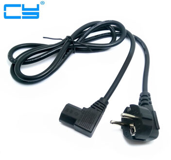 1.5 M/5FT C13 IEC Ketel 90 haakse Graden om Europese 2 pin Ronde AC EU Plug Power Cable Lead Cord PC 150 CM