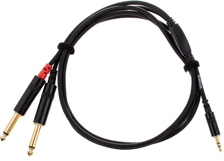 1,5 m REAN Connector 3,5 mm/ 2 x 6,3 mm Klinke Y-Kabel