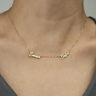 1-5 names Personalized Multiple Names Necklace Custom 6 Nameplates Pendant Necklaces Jewellry Best Gift Stainless Steel