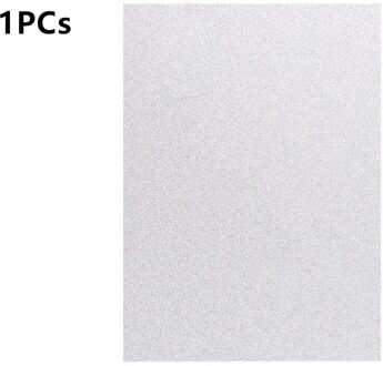 1/5 Pcs A4 Glitter Reliëf Papier Kleurrijke Diy Naaien Verpakking Papieren Kaart Voor Kleuterschool Handgemaakte Speelgoed Tassen Ambachten decoratie 1stk zilver