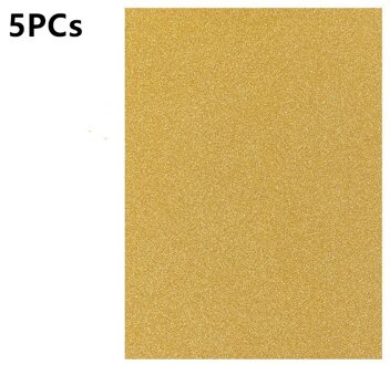 1/5 Pcs A4 Glitter Reliëf Papier Kleurrijke Diy Naaien Verpakking Papieren Kaart Voor Kleuterschool Handgemaakte Speelgoed Tassen Ambachten decoratie 5stk goud