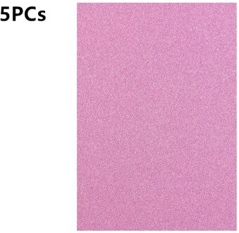 1/5 Pcs A4 Glitter Reliëf Papier Kleurrijke Diy Naaien Verpakking Papieren Kaart Voor Kleuterschool Handgemaakte Speelgoed Tassen Ambachten decoratie 5stk roze