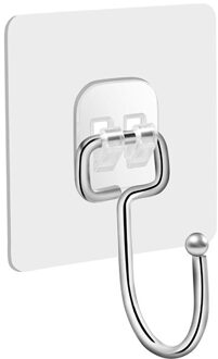 1/5 Pcs Haken Zelfklevende Deur Muur Hanger Voor Keuken Badkamer Haken Transparante Sterke Haken Zuig Zware Belasting Rack Sucker 1stk transparant