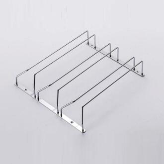 1-5 Rijen Rvs Wall Mount Glaswerk Wijnglas Opknoping Rack Houder Plank 3 row met screws