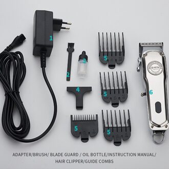 1.5 Uur Snel Opladen Tondeuse 200 Minuten Lange Gebruikende Tijd Tondeuse Voor Man Met Olie Limiet Kam eu stekker