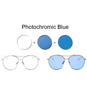 1.56/1.61 Meekleurende Roze Of Blauw Of Paars Enkele Visie Lens Sph-8.00 ~ + 6.00 Max cly-6.00 Optische Lenzen Voor Brillen Blauw / 1.61