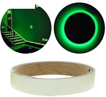 1.5Cm * 1M Lichtgevende Tl Night Zelfklevende Glow In Dark Sticker Tape Veiligheid Veiligheid Thuis decoratie Waarschuwing Tape groen