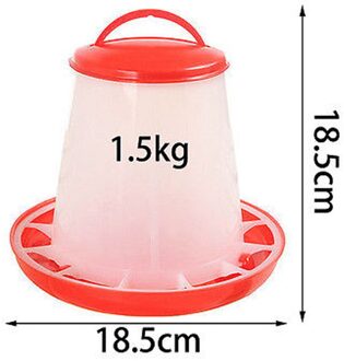 1.5Kg Herbruikbare Plastic Voedsel Feeder Kip Kuiken Kip Gevogelte Deksel Handvat Boerderij Dier Voeden Gieter Farm Animal Levert