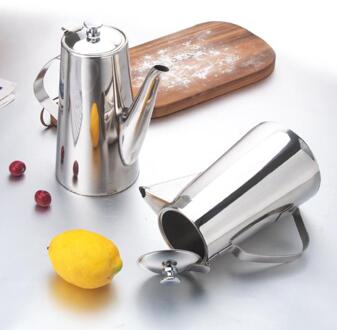 1.5L Roestvrij Staal Koffie Pot Handheld Theepot Restaurant Gebruik Koud Water Ketel Hoge Capaciteit Handvat Keuken Tool