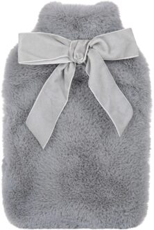 1.5L warmwaterfles van imitatiebont (Grijs) - One Size