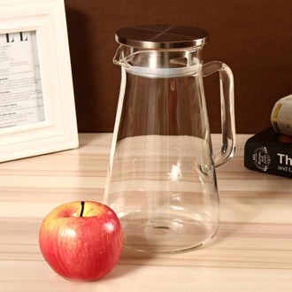 1.5L Water Drinken Clear Glas Pitcher Jug Rvs Filter Transparant Thee Pot Ketel Karaf Jug Fles Theepot Verwarmbare