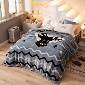 1.5M * 2M Dubbele Laag Winter Dekens Voor Bedden Super Zachte Pluizige Gewogen Warm Dikke Nertsen Deken Dubbele bed Winter Dikke Deken 07
