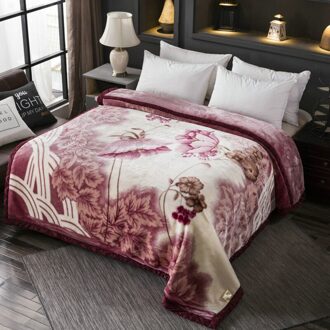 1.5M * 2M Dubbele Laag Winter Dekens Voor Bedden Super Zachte Pluizige Gewogen Warm Dikke Nertsen Deken Dubbele bed Winter Dikke Deken 13