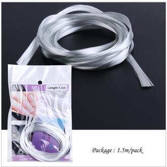 1.5M/2M Nail Art Glasvezel Voor Uv Gel Diy Nagels Wit Acryl Nagel Tips Met Schraper diy Nail Spa Tool 40P