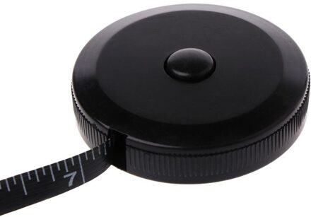 1.5M/60Inch Zwarte Tape Maatregelen Dubbelzijdige Intrekbare Tools Automatische Abs Flexibele Mini Naaien Meten Tape U7EA
