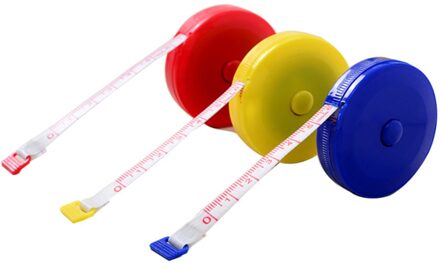 1.5M Automatische Intrekbare Mini Zachte Platte Meetlint Naaien Tailor Body Hoogte Meten Heerser Centimeter Inch Meter Willekeurige