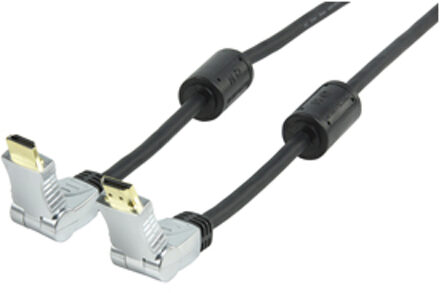 1.5m, HDMI M/M HDMI kabel 1,5 m HDMI Type A (Standaard) Grijs