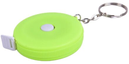 1.5M Intrekbare Heerser Centimeter/Inch Meetlint Mini Heerser Met Sleutelhanger Kleurrijke Leuke Groot Voor Reizen Kamp groen