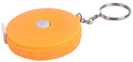 1.5M Intrekbare Heerser Centimeter/Inch Meetlint Mini Heerser Met Sleutelhanger Kleurrijke Leuke Groot Voor Reizen Kamp Oranje