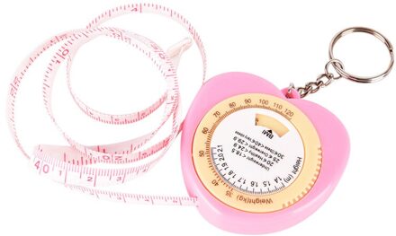 1.5M Plastic Heerser Mini Intrekbare Meetlint Maatregel Houtbewerking Gereedschap Plactic Tape Heerser Metrische Sleutelhanger