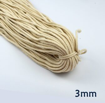 1.5Mm/2Mm/3Mm/4Mmnatural Beige Katoenen Touw Decoratieve Trekkoord Touw Gebonden Snoeren diy Craft Handgemaakte Tas Schoenen Project Cord 3.5mm