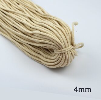 1.5Mm/2Mm/3Mm/4Mmnatural Beige Katoenen Touw Decoratieve Trekkoord Touw Gebonden Snoeren diy Craft Handgemaakte Tas Schoenen Project Cord 4.0mm
