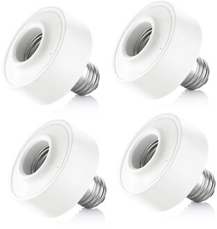1-5Pcs E27 Wifi Smart Gloeilamp Socket Adapter App Controle Lamphouder Automatisering Compatibel Met Alexa google Thuis 4stk