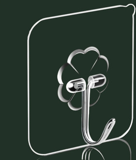 1/5PCS Hook Transparent Strong Self Adhesive Hooks Suction Cup Door Wall Hook Heavy Load Hooks For Kitchen Bathroom Office TSLM2