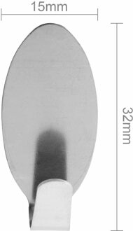 1/6/12/18/24Pcs Sterke Zelfklevende Haken Waterdicht Rustproof Muur Deur Hanger Ruimte saving Doek Jas Hoed Handdoek Magazijnstellingen ovaal / 6 stk