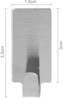 1/6/12/18/24Pcs Sterke Zelfklevende Haken Waterdicht Rustproof Muur Deur Hanger Ruimte saving Doek Jas Hoed Handdoek Magazijnstellingen rechthoek / 12 stk