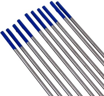 1.6/2.0/2.4x150mm Silver & Blue Tip WL20 Model TIG Lassen Lanthanated Wolfraamelektrode in case Pack van 10 2.4mm