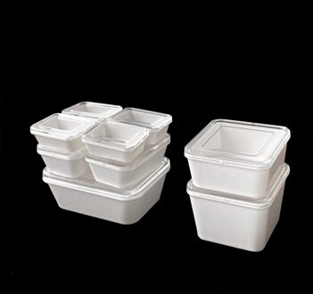 1:6 En 1:12 Mini Model Poppenhuis 9 Stuk Mini Container Enamel wit