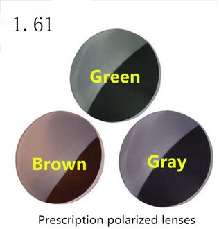 1.61 index recept zonnebril gepolariseerde lenzen Grijs Groen Bruin 3 clolor Optioneel