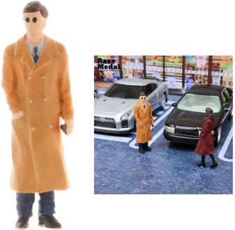 1:64 Model People Figurines for Miniature Scenes for Adults Home Decor mannetje geel